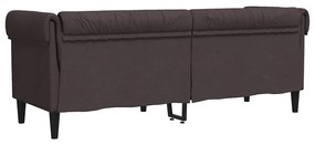 vidaXL Καναπές Τριθέσιος Chesterfield Σκούρο Καφέ Υφασμάτινος