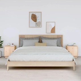 vidaXL Κομοδίνα 2 τεμ. 40 x 34 x 45 εκ. από Μασίφ Ξύλο Πεύκου