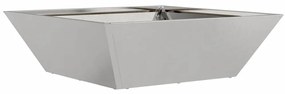vidaXL Γλάστρα Κήπου Ασημί 50 x 50 x 15 cm Ανοξείδωτο ατσάλι