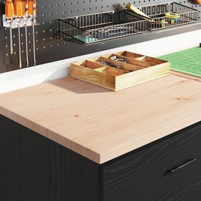 VidaXL ντουλάπια γκαράζ 2 τεμ. Μαύρο από Επεξεργασμένο Ξύλο