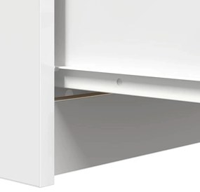 Συρταριέρα με Συρτάρια Λευκή 37,5x35x99 εκ. από Επεξ. Ξύλο - Λευκό