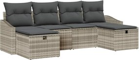 vidaXL Σετ Καναπέ με μαξιλάρι 6 pcs συνθετικό ρατάν