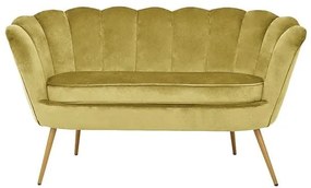 Καναπές 2Θέσιος Coquille HM8627.07 Pistachio 130x77x83Υ εκ. Βελούδο