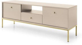 Lh-homefurniture Έπιπλο τηλεόρασης Mono Μπεζ + Χρυσό 153x56x39cm P_MNBz_TV_G