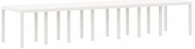 vidaXL Σέτ φαγητού για κήπο 15 pcs Λευκό Rattan Polt