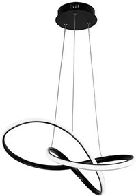 POWERTECH LED φωτιστικό οροφής HLL-0180, 50W, 4000K, Φ60cm x 120cm, μαύρο