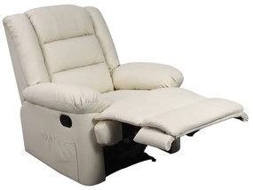 Πολυθρόνα Massage Vivian Κρεμ Pu 90Χ93Χ100εκ.