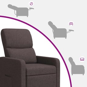 vidaXL Αναπαυτική Καρέκλα Σκούρο Καφέ Πολυεστέρας