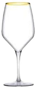 Ποτήρι Κρασιού Golden Touch Napa SP440349G6GD 470ml Clear-Gold Espiel Glass