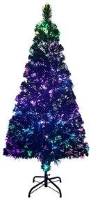 vidaXL Χριστουγεννιάτικο Δέντρο Τεχν &amp; Βάση Πράσινο Οπτικές Ίνες 150εκ