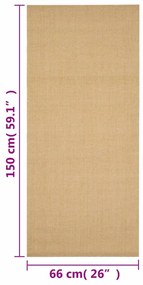 vidaXL Χαλί 66 x 150 εκ. από Φυσικό Σιζάλ