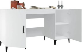 vidaXL Γραφείο Λευκό 140 x 50 x 75 εκ. από Επεξεργασμένο Ξύλο