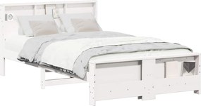 vidaXL Σκελετός Κρεβατιού Λευκό 140 x 190 cm Επεξεργασμένο ξύλο