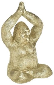 Διακοσμητικός Γορίλας 3-70-146-0443 13x10x21cm Gold Inart Polyresin