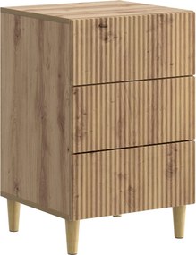 vidaXL Κομοδίνο Artisan Δρυς 43 x 41 x 66,5 εκ. Επεξεργασμένο Ξύλο