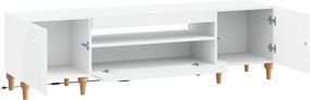 vidaXL Ντουλάπα LED Τηλεόρασης Λευκό Επεξεργασμένο Ξύλο