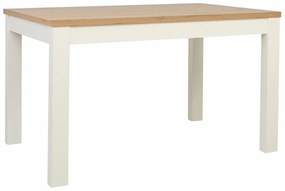 Τραπέζι Boston 450, Άσπρο, Wotan δρυς, 77x90x130cm, 34 kg, Πλαστικοποιημένη μοριοσανίδα | Epipla1.gr