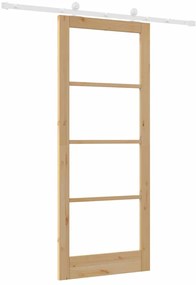 vidaXL Συρόμενη Πόρτα ORKDAL Καφέ 86 x 211 cm Ξύλο και μέταλλο