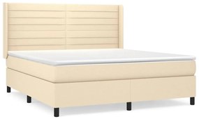 ΚΡΕΒΑΤΙ BOXSPRING ΜΕ ΣΤΡΩΜΑ ΚΡΕΜ 160X200 ΕΚ. ΥΦΑΣΜΑΤΙΝΟ 3131526