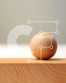 Intra Συλλεκτικό Ξύλινο Παζλ Plywood  4mm - Απλό και μινιμαλιστικό ξύλινο αυγό σε ξύλινη επιφάνεια Σε Ξύλινο Κουτί - Διαστάσεις: 10x10 cm – 25 κομμάτια