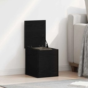 vidaXL Κουτί Αποθήκευσης Μαύρο Δρυς 30x35x35 εκ από Επεξεργασμένο Ξύλο