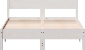vidaXL Σκελετός Κρεβ. Χωρίς Στρώμα Λευκό 160x200 εκ Μασίφ Πεύκο