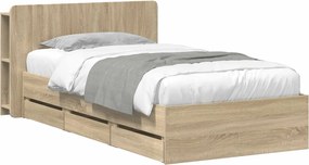 vidaXL Καλάθι με αποθήκη και κεφαλάρι Sonoma Δρυς 75 x 190 cm