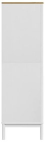 vidaXL Ντουλάπα FLORO Λευκή 77 x 53 x 171 εκ. από Μασίφ Ξύλο Πεύκου