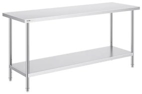 VEVOR Stainless Steel Work Prep Table Commercial Worktable Food Prep 24x72x34in