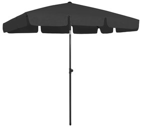 Ομπρέλα Θαλάσσης Μαύρη 200 x 125 εκ.