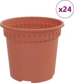vidaXL Στρογγυλή Γλάστρα Λουλουδιών 24 pcs Κεραμιδί Ø 15 x 12 cm