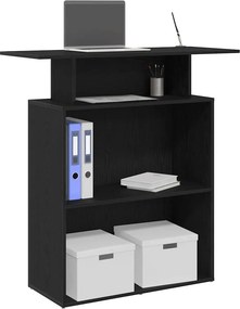 vidaXL Γραφείο Υποδοχής Μαύρο 100x40x104 εκ. από Τεχνητό Ξύλο