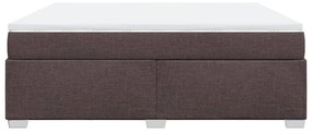 ΚΡΕΒΑΤΙ BOXSPRING ΜΕ ΣΤΡΩΜΑ ΣΚΟΥΡΟ ΚΑΦΕ 180X200 ΕΚ ΥΦΑΣΜΑΤΙΝΟ 3285154