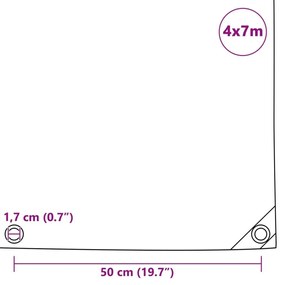 Μουσαμάς Μαύρος 650 γρ./μ.² 4 x 7 μ. - Μαύρο