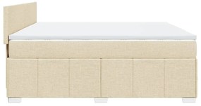 ΚΡΕΒΑΤΙ BOXSPRING ΜΕ ΣΤΡΩΜΑ ΚΡΕΜ 180X200 ΕΚ. ΥΦΑΣΜΑΤΙΝΟ 3289445