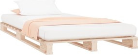 vidaXL Κρεβάτι Παλέτες 75 x 190 εκ. Μασίφ Ξύλο Πεύκου Small Single