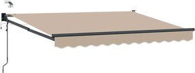 vidaXL Ηλεκτρικό Αναδιπλούμενο Σκίαστρο Μπεζ 3 x 2 m