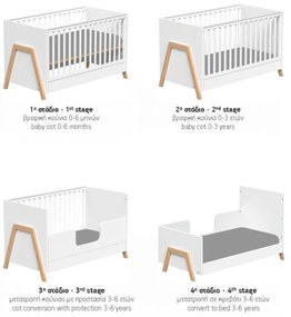 Casababy Oslo Βρεφικό Κρεβάτι Μετατρεπόμενο Σε Προεφηβικό