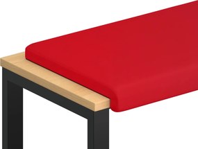 vidaXL Μαξιλάρι πάγκου Τεχνητό Δέρμα Κόκκινο Βάθος 35 εκ.