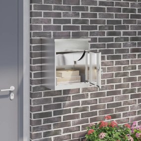 vidaXL Θυρίδα Πακέτων Μαύρο 44 x 35 x 59 εκατοστά Ανοξείδωτο ατσάλι
