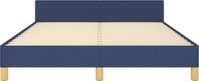 vidaXL Σκελετός Κρεβατιού Χωρίς Στρώμα Μπλε 140x200 εκ.Υφασμάτινο