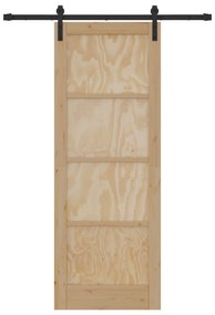 vidaXL Συρόμενη Πόρτα με Σετ Εξαρτημάτων 78x211 cm Σταθερό Ξύλο Πεύκου