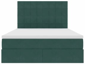 vidaXL Κρεβάτι με αποθηκευτικό χώρο και LED 140 x 190 cm Βελούδο