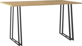 Τραπέζι Gable Megapap χρώμα φυσικό οξιάς - ανθρακί 140x80x76εκ.
