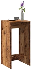 vidaXL Τραπέζι Μπαρ Όψη Παλαιού Ξύλου 51x50x103,5 εκ. Επεξ. Ξύλο