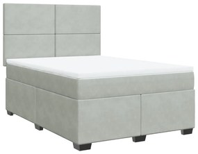 ΚΡΕΒΑΤΙ BOXSPRING ΜΕ ΣΤΡΩΜΑ ΑΝΟΙΧΤΟ ΓΚΡΙ 160X200 ΕΚ. ΒΕΛΟΥΔΙΝΟ 3293248