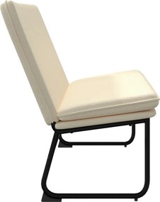 vidaXL Πάγκος Κρεμ 100x75x76 εκ. Υφασμάτινη