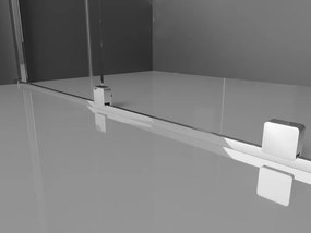 Mexen Velar Δίδυμη καμπίνα ντους συρόμενη 90 x 80 cm, διαφανής, χρώμιο