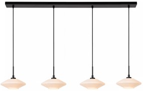 Φωτιστικό Κρεμαστό Lucide 25414-04-61 TREVOR Λευκό (White)|Μαύρο Ματ (Black Mat)