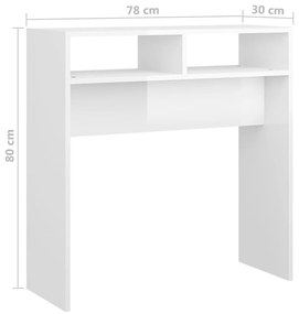 ΤΡΑΠΕΖΑΚΙ ΚΟΝΣΟΛΑ ΓΥΑΛΙΣΤΕΡΟ ΛΕΥΚΟ 78 X 30 X 80 ΕΚ. ΜΟΡΙΟΣΑΝΙΔΑ 808302